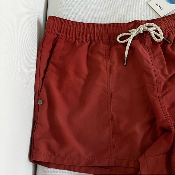 Vuori Sunwashed Short Sienna Size Large Elastic Waist Burnt Orange Performance - Picture 11 of 15